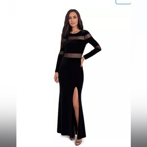 Betsy & Adam Black Velvet Gown - ONLY WORN ONCE!